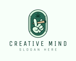 Marijuana Smoking Weed logo design