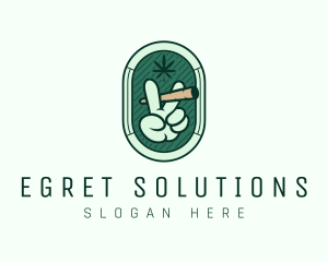 Marijuana Smoking Weed logo design