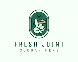 Joint - Marijuana Smoking Weed logo design