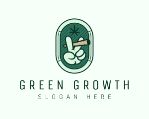 Marijuana Smoking Weed logo design