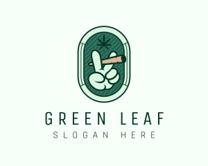 Weed - Marijuana Smoking Weed logo design