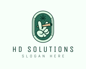 Marijuana Smoking Weed logo design