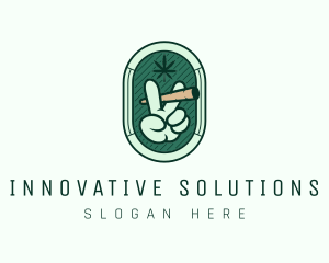 Marijuana Smoking Weed logo design