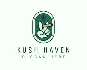 Marijuana Smoking Weed logo design