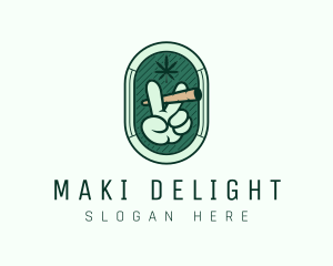 Marijuana Smoking Weed logo design