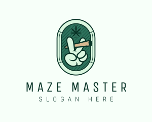 Marijuana Smoking Weed logo design