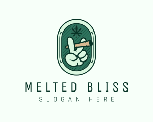 Marijuana Smoking Weed logo design