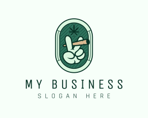 Marijuana Smoking Weed logo design
