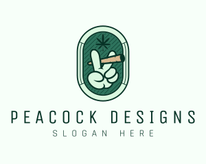 Marijuana Smoking Weed logo design