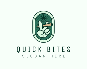 Marijuana Smoking Weed logo design