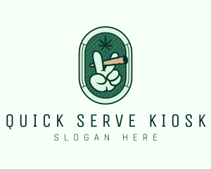 Marijuana Smoking Weed logo design