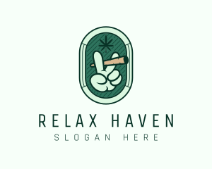 Marijuana Smoking Weed logo design