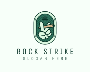 Marijuana Smoking Weed logo design