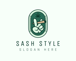 Marijuana Smoking Weed logo design