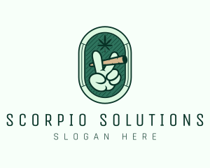 Marijuana Smoking Weed logo design