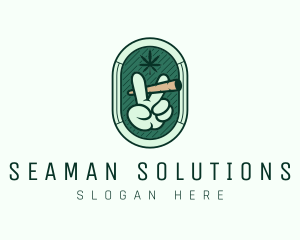 Marijuana Smoking Weed logo design