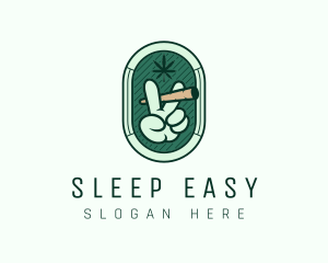 Marijuana Smoking Weed logo design