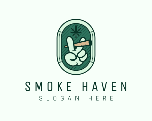 Tobacco - Marijuana Smoking Weed logo design