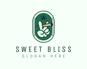 Marijuana Smoking Weed logo design