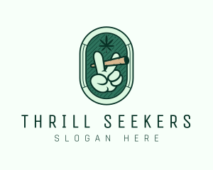 Marijuana Smoking Weed logo design