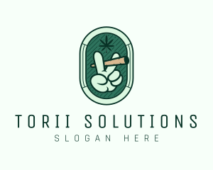 Marijuana Smoking Weed logo design