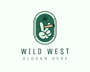 Marijuana Smoking Weed logo design