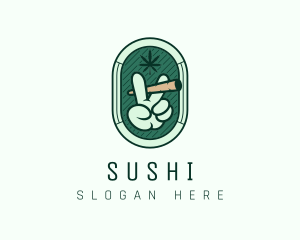 Marijuana Smoking Weed logo design