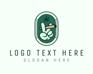 Tobacco - Marijuana Smoking Weed logo design