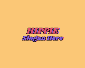 Seventies Retro Hippie  logo design