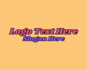 Seventies Retro Hippie  logo design