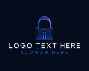 Password - Security Padlock Technology logo design