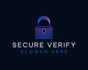 Security Padlock Technology logo design