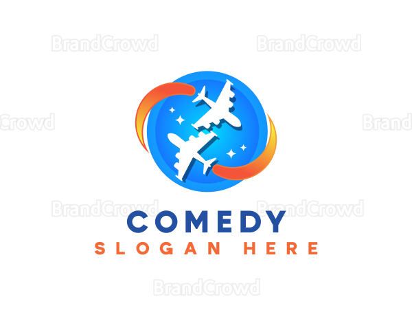 Airplane Travel Trip Logo