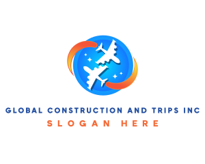Airplane Travel Trip logo design