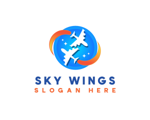 Airplane Travel Trip logo design