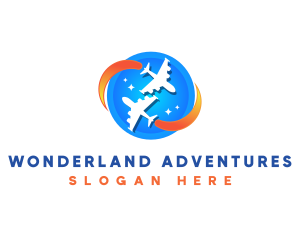 Airplane Travel Trip logo design