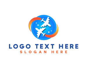 Accomodation - Airplane Travel Trip logo design