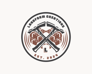 Masonry Hammer Demolition logo design