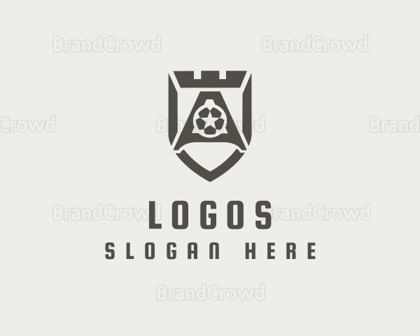 Soccer Shield Castle Logo