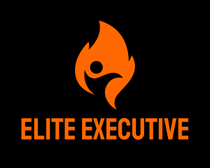 Person - Fire Flame Person logo design