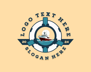 Badge - Cargo Cruise Ship Travel logo design