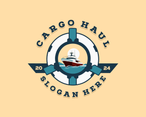 Cargo Cruise Ship Travel logo design