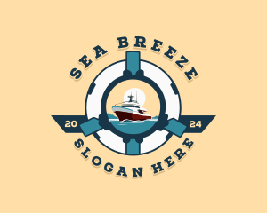 Cargo Cruise Ship Travel logo design