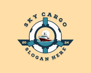 Cargo Cruise Ship Travel logo design