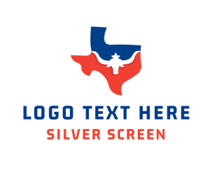 Election - Texas Longhorn Map logo design
