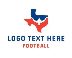 Dallas - Texas Longhorn Map logo design