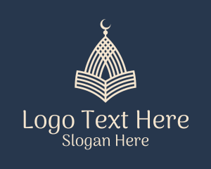 Dome - White Mosque Quran logo design