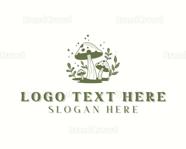 Sparkle Mushroom Botanical Logo
