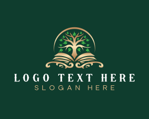 Publishing - Elegant Book Tree logo design