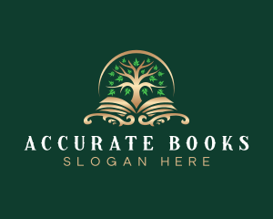 Elegant Book Tree logo design